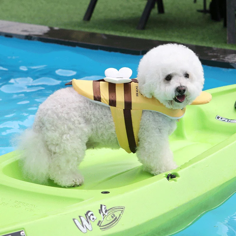 Dog Life Jacket - Summer Little Bee Dog Swimsuit Waterproof