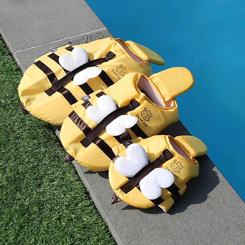 Summer Little Bee Dog Swimsuit - Dog Life Jacket ulasan dan harga