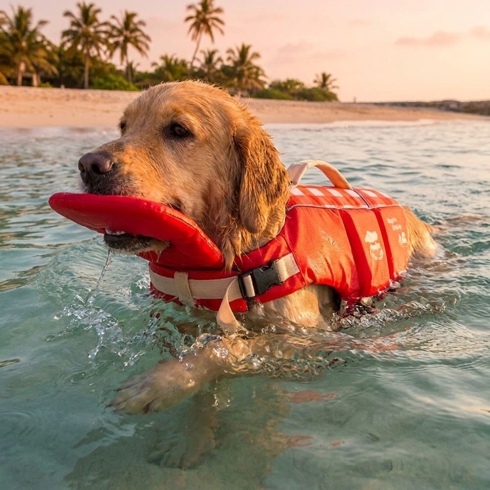 Waterproof Dog Life Jacket Adj - Dog Life Jacket ulasan dan harga
