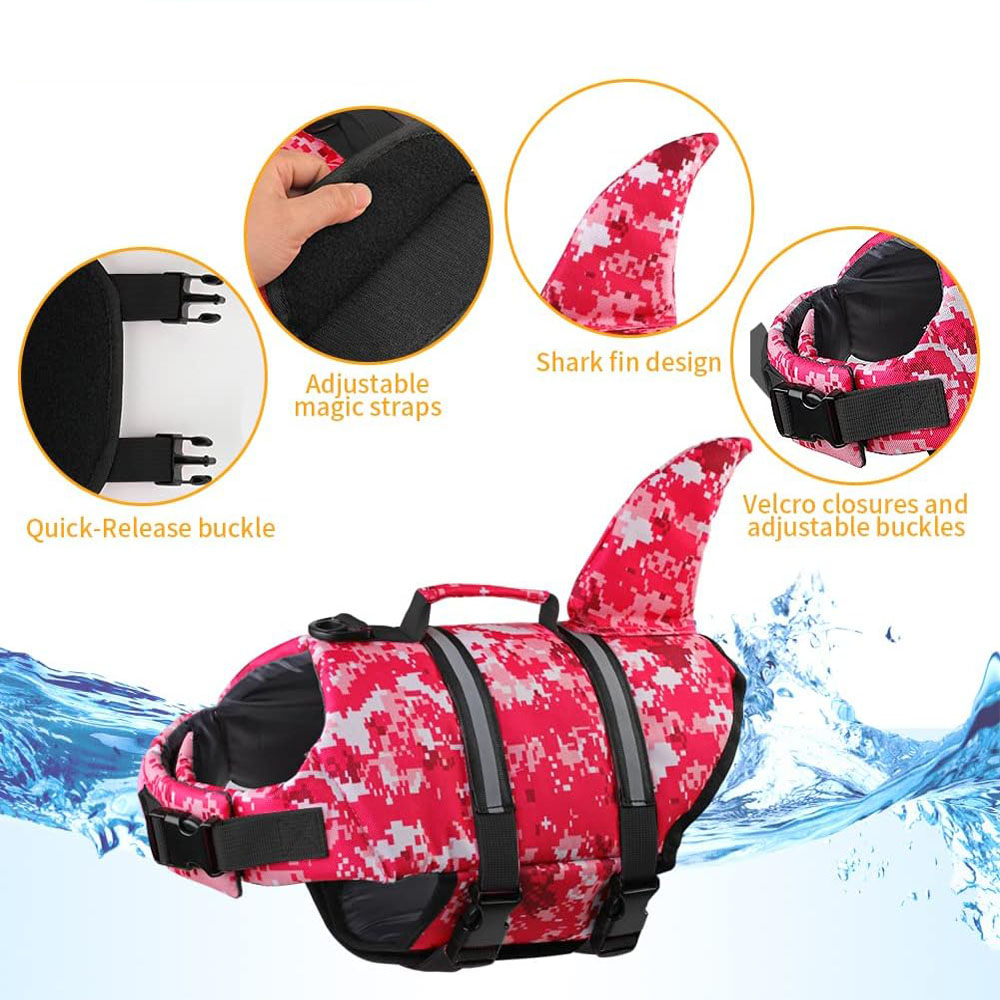 Dog Life Jacket Shark Ripstop  - Dog Life Jacket ulasan dan harga